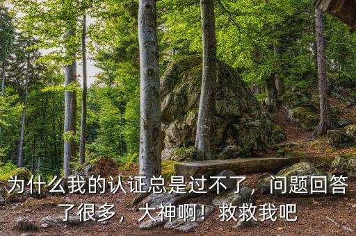 為什么我的認證總是過不了，問題回答了很多，大神??！救救我吧