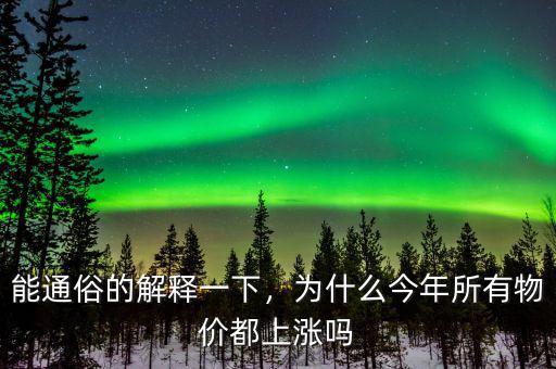 能通俗的解釋一下，為什么今年所有物價(jià)都上漲嗎