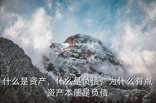 什么是資產(chǎn)，什么是負(fù)債，為什么有點資產(chǎn)本質(zhì)是負(fù)債