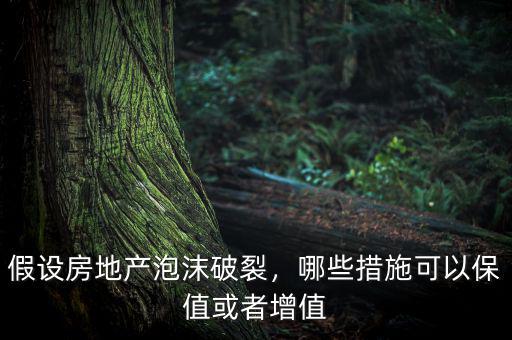 假設(shè)房地產(chǎn)泡沫破裂，哪些措施可以保值或者增值