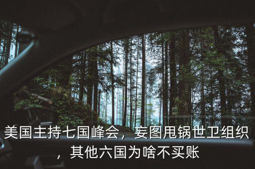美國主持七國峰會，妄圖甩鍋世衛(wèi)組織，其他六國為啥不買賬