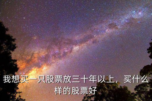 我想買一只股票放三十年以上，買什么樣的股票好