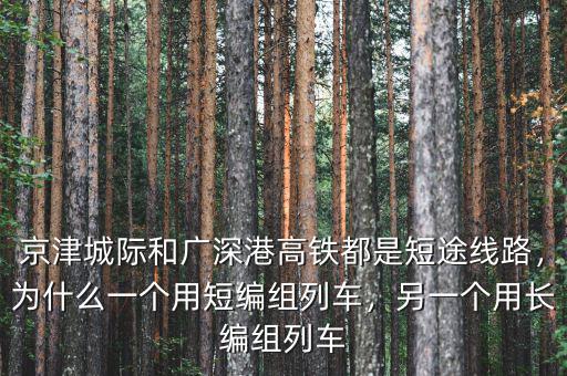 京津城際和廣深港高鐵都是短途線路，為什么一個(gè)用短編組列車，另一個(gè)用長(zhǎng)編組列車