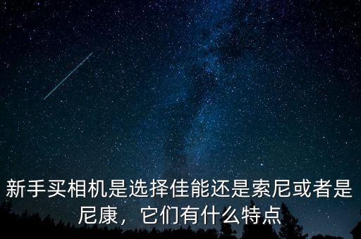 新手買相機是選擇佳能還是索尼或者是尼康，它們有什么特點
