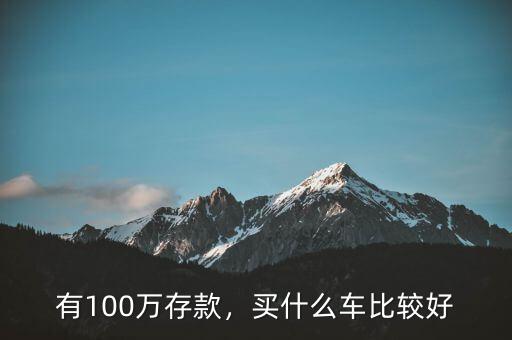 存款有一百萬(wàn)能買什么車,有100萬(wàn)存款