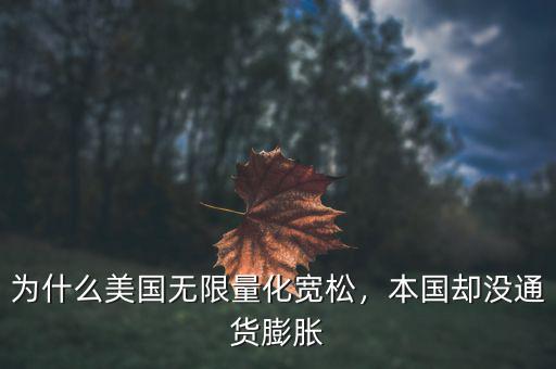 為什么美國無限量化寬松，本國卻沒通貨膨脹