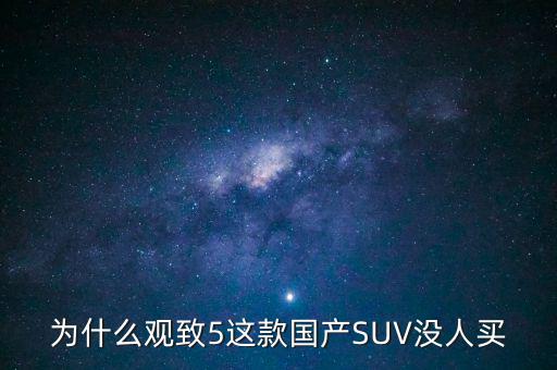 為什么觀致5這款國(guó)產(chǎn)SUV沒(méi)人買(mǎi)