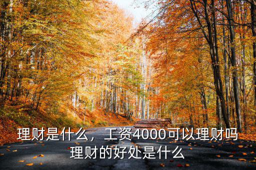 理財(cái)是什么，工資4000可以理財(cái)嗎理財(cái)?shù)暮锰幨鞘裁? class=