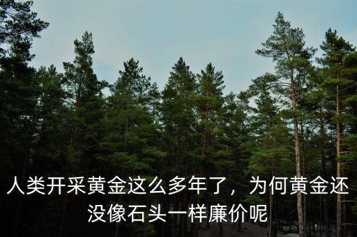 人類開采黃金這么多年了，為何黃金還沒(méi)像石頭一樣廉價(jià)呢