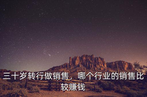 三十歲轉行做銷售，哪個行業(yè)的銷售比較賺錢