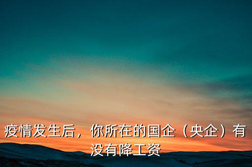 疫情發(fā)生后，你所在的國企（央企）有沒有降工資