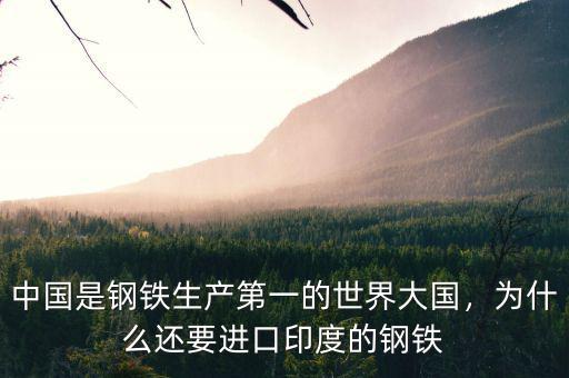 中國(guó)是鋼鐵生產(chǎn)第一的世界大國(guó)，為什么還要進(jìn)口印度的鋼鐵