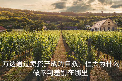 萬達(dá)通過賣資產(chǎn)成功自救，恒大為什么做不到差別在哪里