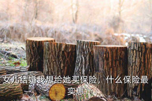 女兒結(jié)婚我想給她買保險，什么保險最實惠