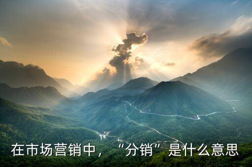 在市場營銷中，“分銷”是什么意思