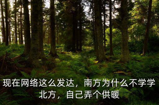 現(xiàn)在網(wǎng)絡(luò)這么發(fā)達(dá)，南方為什么不學(xué)學(xué)北方，自己弄個(gè)供暖