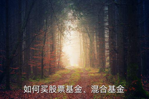 如何買股票基金、混合基金