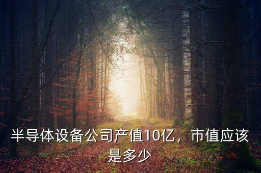 半導體設(shè)備公司產(chǎn)值10億，市值應(yīng)該是多少