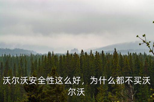 沃爾沃安全性這么好，為什么都不買(mǎi)沃爾沃