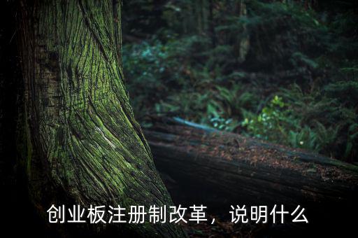 創(chuàng)業(yè)板注冊制改革，說明什么