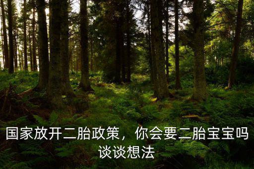 國家放開二胎政策，你會要二胎寶寶嗎談?wù)勏敕? class=