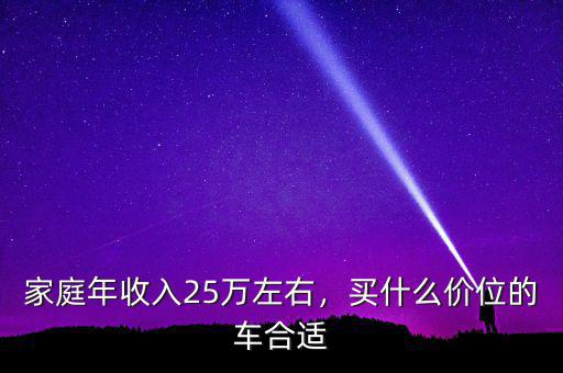 家庭年收入25萬左右，買什么價位的車合適