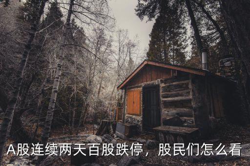 A股連續(xù)兩天百股跌停，股民們怎么看
