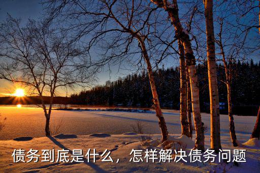 債務到底是什么，怎樣解決債務問題