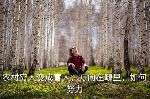農(nóng)村窮人變成富人，方向在哪里，如何努力
