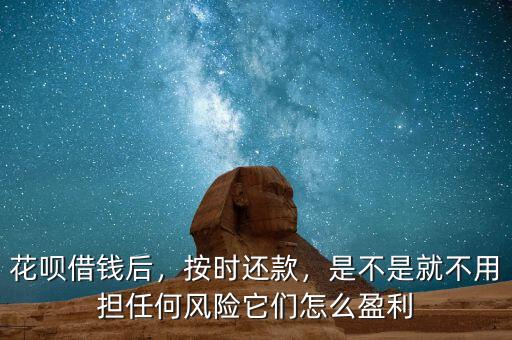 花唄借錢后，按時還款，是不是就不用擔任何風險它們怎么盈利
