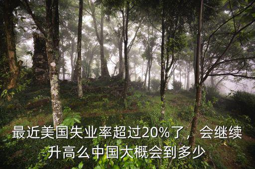 最近美國失業(yè)率超過20%了，會繼續(xù)升高么中國大概會到多少