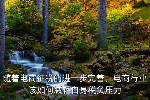隨著電商征稅的進一步完善，電商行業(yè)該如何減輕自身稅負壓力