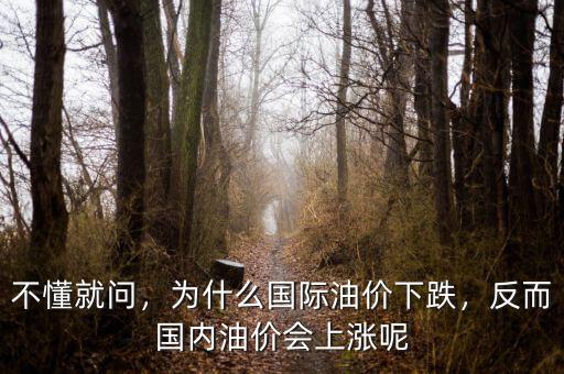 不懂就問，為什么國際油價下跌，反而國內油價會上漲呢