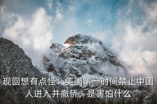 現(xiàn)回想有點(diǎn)怪：美國第一時(shí)間禁止中國人進(jìn)入并撤僑，是害怕什么