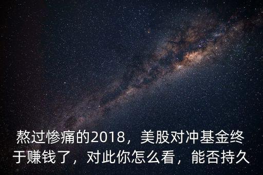 熬過慘痛的2018，美股對(duì)沖基金終于賺錢了，對(duì)此你怎么看，能否持久