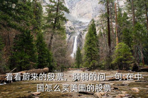 看看蔚來的股票，弱弱的問一句:在中國怎么買美國的股票