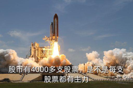 股市有4000多支股票，是不是每支股票都有主力
