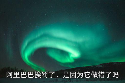 阿里巴巴挨罰了，是因為它做錯了嗎