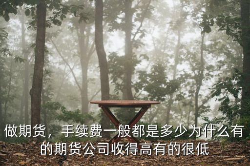 做期貨，手續(xù)費一般都是多少為什么有的期貨公司收得高有的很低