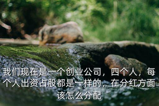 我們現(xiàn)在是一個創(chuàng)業(yè)公司，四個人，每個人出資占股都是一樣的，在分紅方面該怎么分配