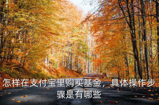 怎樣在支付寶里購買基金，具體操作步驟是有哪些