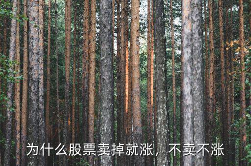 為什么股票賣掉就漲，不賣不漲