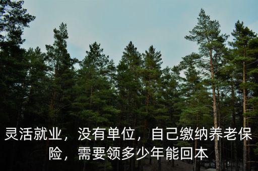 靈活就業(yè)，沒有單位，自己繳納養(yǎng)老保險(xiǎn)，需要領(lǐng)多少年能回本
