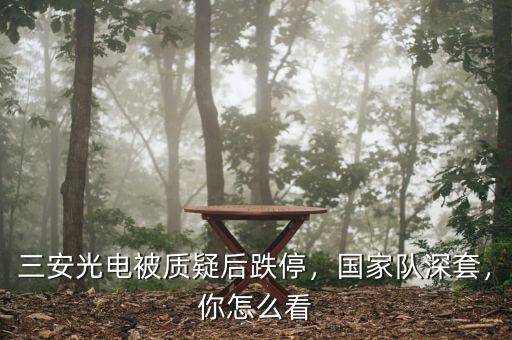 三安光電被質(zhì)疑后跌停，國家隊(duì)深套，你怎么看