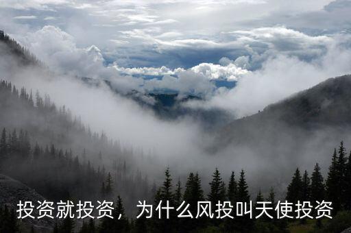 投資就投資，為什么風投叫天使投資