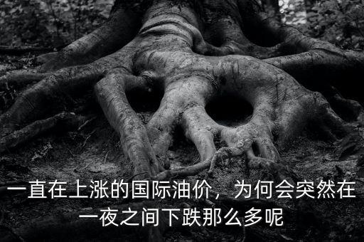 一直在上漲的國際油價，為何會突然在一夜之間下跌那么多呢