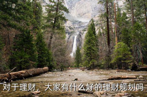 對(duì)于理財(cái)，大家有什么好的理財(cái)規(guī)劃嗎
