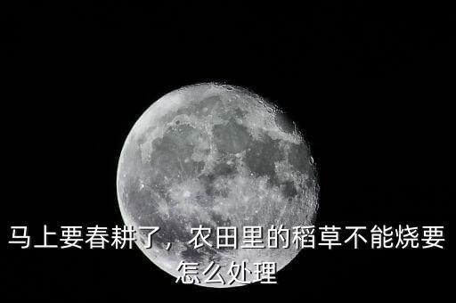 馬上要春耕了，農(nóng)田里的稻草不能燒要怎么處理