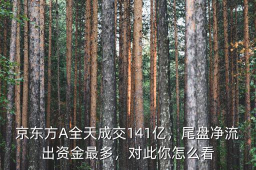 京東方A全天成交141億，尾盤凈流出資金最多，對此你怎么看