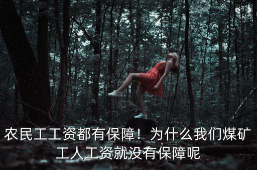 農(nóng)民工工資都有保障！為什么我們煤礦工人工資就沒有保障呢